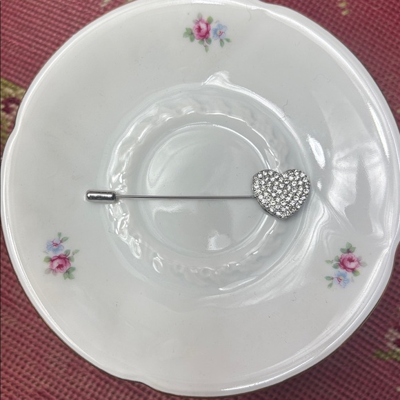 Crystal Heart Stick Pin - Picture 5 of 5